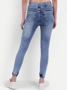 BROADSTAR Women Blue Skinny Fit High-Rise Heavy Fade Stretchable Jeans