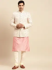 KISAH Men Kurta Churidar & Printed Jodhpuri Bandhgala Set