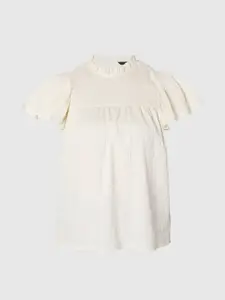 Vero Moda Women Off White Empire Top