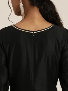 Shae by SASSAFRAS Black Ethnic A-Line Maxi Dress