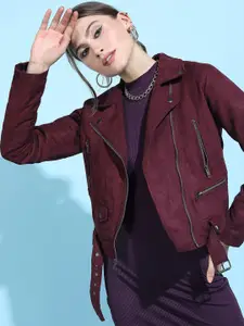 Tokyo Talkies Purple Knitted Bodycon Dress