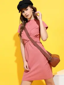 Tokyo Talkies Rose Pink Sheath Dress