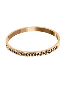 Yellow Chimes Women Rose Gold-Plated Bangle-Style Bracelet