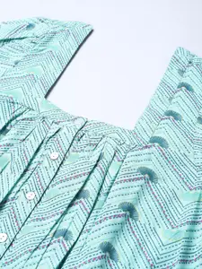 Fabindia Blue Printed Cotton Top