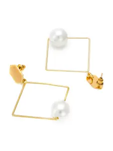 aadita Gold-Toned Circular Half Hoop Earrings