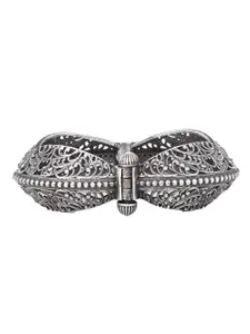 TEEJH Women 3 Silver-Toned Silver-Plated Bangle-Style Bracelet