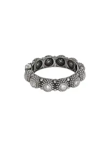 TEEJH Women Set Of 3 Silver-Plated Bangle-Style Bracelet