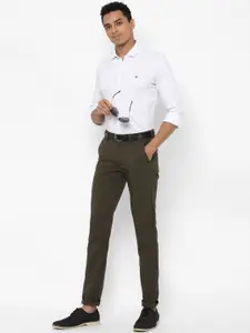 Allen Solly Men White Slim Fit Printed Casual Shirt