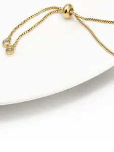 EL REGALO Women Gold-Toned & White Charm Bracelet