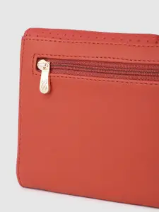 Baggit Women Red Solid Three Fold Wallet