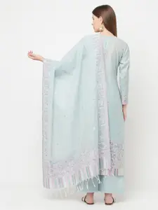 Safaa Sea Green & Pink Unstitched Dress Material