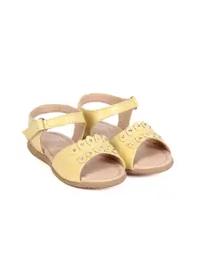 Lil Lollipop Girls Yellow Open Toe Flats