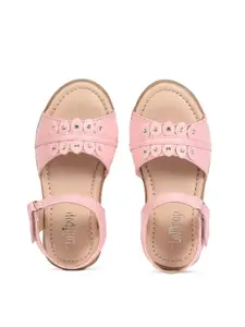 Lil Lollipop Girls Pink Open Toe Flats