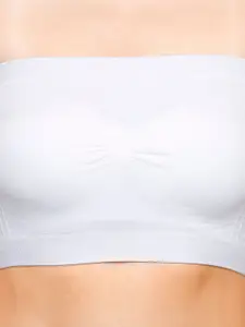 FashionRack Pack of 3 Cotton Bandeau Bras - Lightly Padded