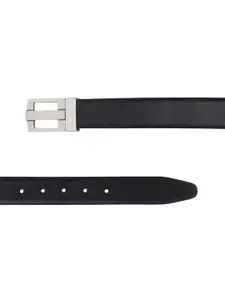 Teakwood Leathers Men Black & Brown Solid Reversible Belt