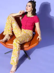 SASSAFRAS Women Pretty Pink Solid Bustier Top