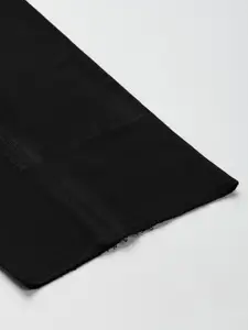 Van Heusen Men Black & White Checked Slim Fit Trousers