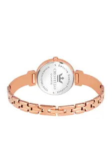 CRESTELLO Rose Gold-Toned Brass Dial & Bracelet Style Straps Analogue Watch CR-JWL118-RG