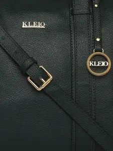 KLEIO PU Textured Twin Color Handbag