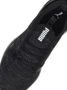 Puma Women Black Mesh NRGY Neko Engineer Knit SoftFoam Running Shoes