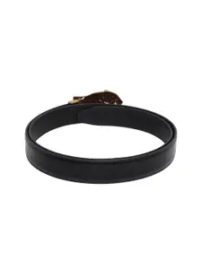 ZORO Men Black Textured PU Belt