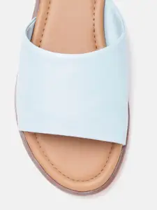 Roadster Women Blue Solid Open Toe Flats