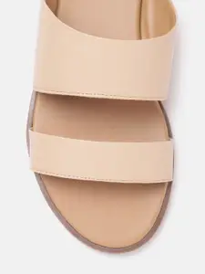 Roadster Women Nude-Coloured Solid Open Toe Flats