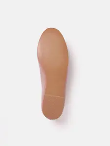 Allen Solly Women Reptile Textured Ballerinas with Bows Detail