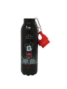 Disney Unisex Kids Black & Red Mickey Mouse Printed Stainless Steel Flask Water Bottle 600 ML