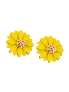 BEWITCHED Yellow Floral Studs Earrings