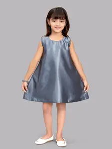 Pink Chick Grey Embellished A-Line Dress