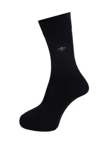 Dollar Socks Men Pack Of 3 Navy Blue Solid Cotton Above Ankle-Length Socks