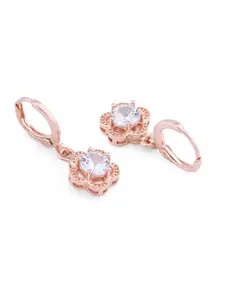 AMI Rose Gold Floral Studs Earrings