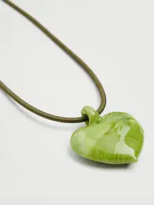 MANGO Women Green Solid Necklace