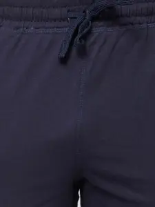SPORTO Men Navy Blue Solid Shorts