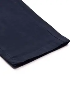 Flying Machine Men Navy Blue Slim Fit Mid-Rise Chinos Trousers