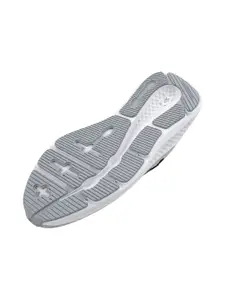 UNDER ARMOUR Men White Woven Design UA Charged Pursuit 3 Running Shoes
