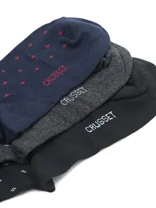 CRUSSET Men Pack of 3 Assorted Cotton Calf Length Socks
