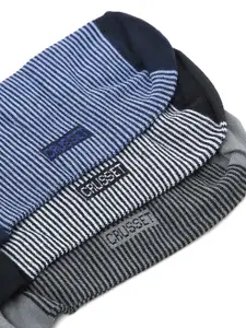CRUSSET Men Pack of 3 Assorted Above Striped Ankle Length Socks