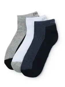 CRUSSET Men Pack Of 3 Assorted Ankle-Length Socks