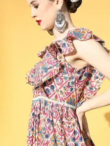 Sangria Women Beautiful Multi Floral Gown For Days