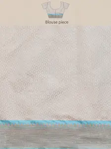 Silk Land Peach-Coloured Woven Design Pochampally Saree