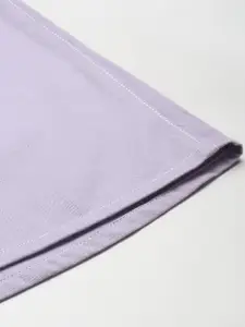 KASSUALLY Women Lavender Solid Pure Cotton A-Line Skirt