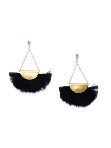 Bellofox Black Contemporary Drop Earrings