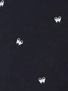 BYFORD by Pantaloons Men Navy Blue Conversational Printed Slim Fit Low-Rise Chino Shorts