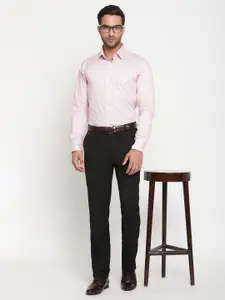 Cantabil Men Red Original Regular Fit Printed Cotton Formal Shirt