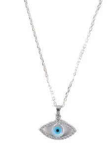 Clara Sterling Silver Evil Eye Chain Pendant