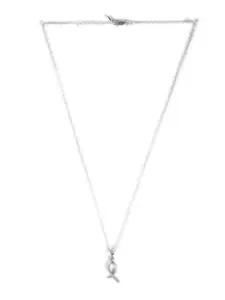 Clara Silver-Toned Rhodium-Plated 925 Sterling Silver Lia Pendant With Chain