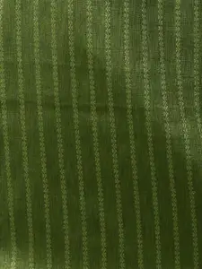 FASHOR Women Green Striped Thread Work Kurta