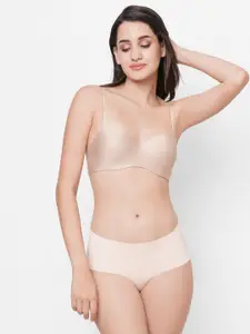 Wacoal Beige Side Shaper Rapid Dry T-shirt Bra - Lightly Padded